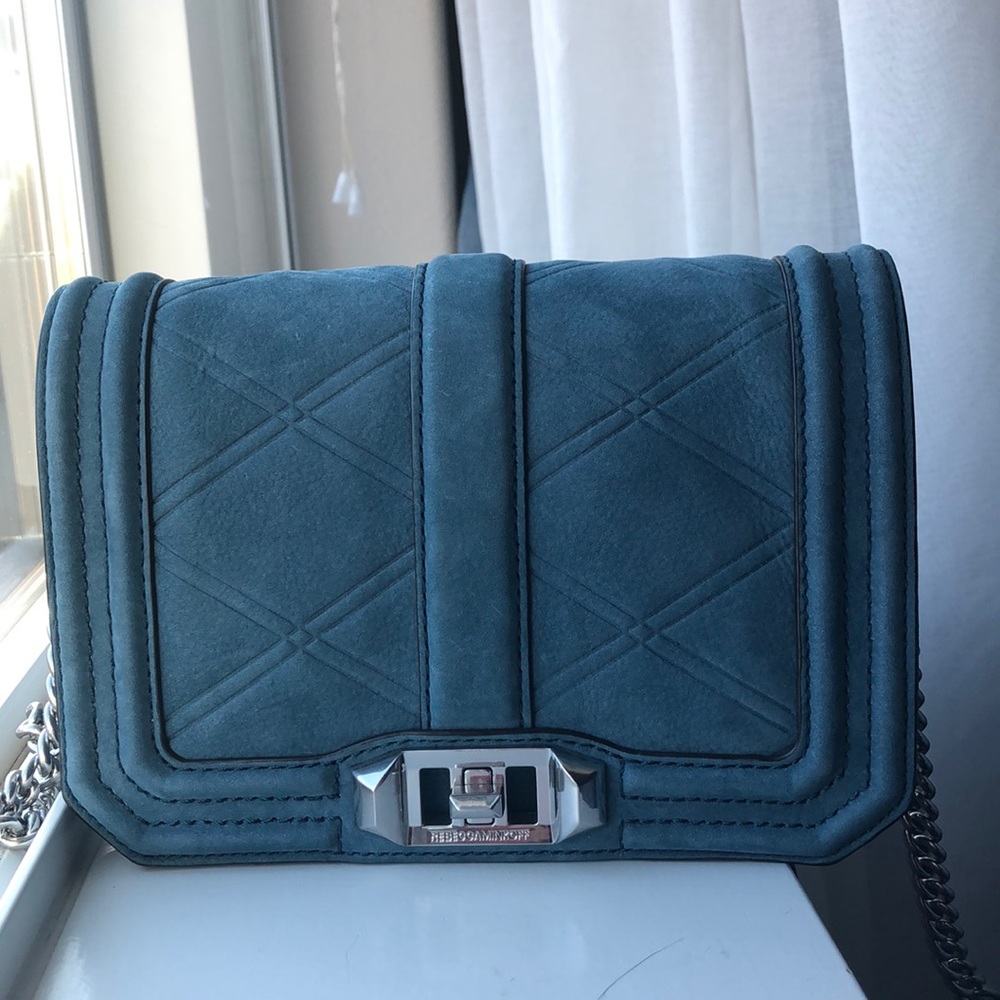 Rebecca Minkoff Blue Suede Crossbody Bag